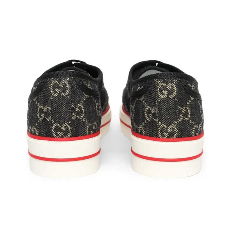 GUCCI Tennis 1977 Low 'GG Logo Black Denim'-3