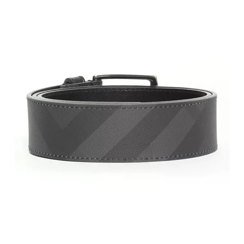 Burberry London Check And Leather Belt 1.6 Width-4