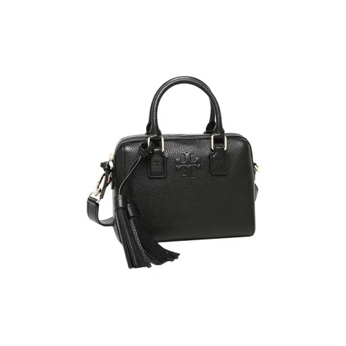 TORY BURCH Thea Leather Boston Bag, Shoulder Bag, Crossbody Bag, Handbag Mini Women's Black