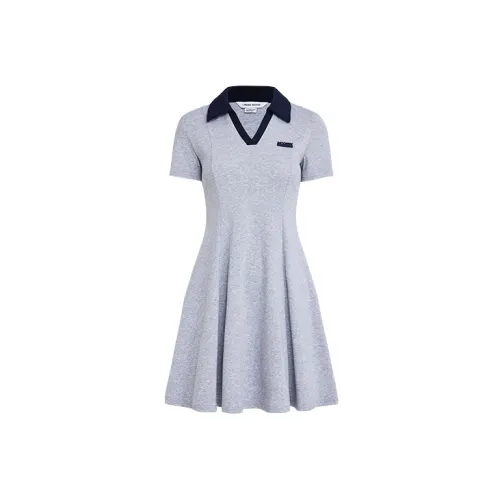 URBAN REVIVO Short-Sleeved Dresses Women's Heather Gray