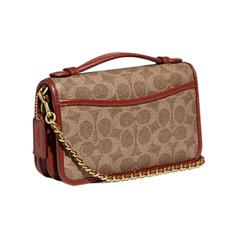 COACH Bea PVC Handbag, Shoulder Bag, Crossbody Bag Trumpets Women's Taupe-1