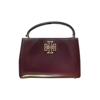 TORY BURCH Britten Leather Lady Dior Bag, Shoulder Bag, Handbag Regular Women's Burgundy