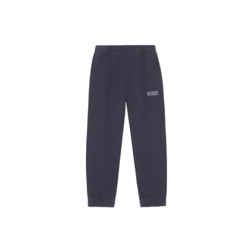 GANNI Knit Sweatpants Women's Navy Blue