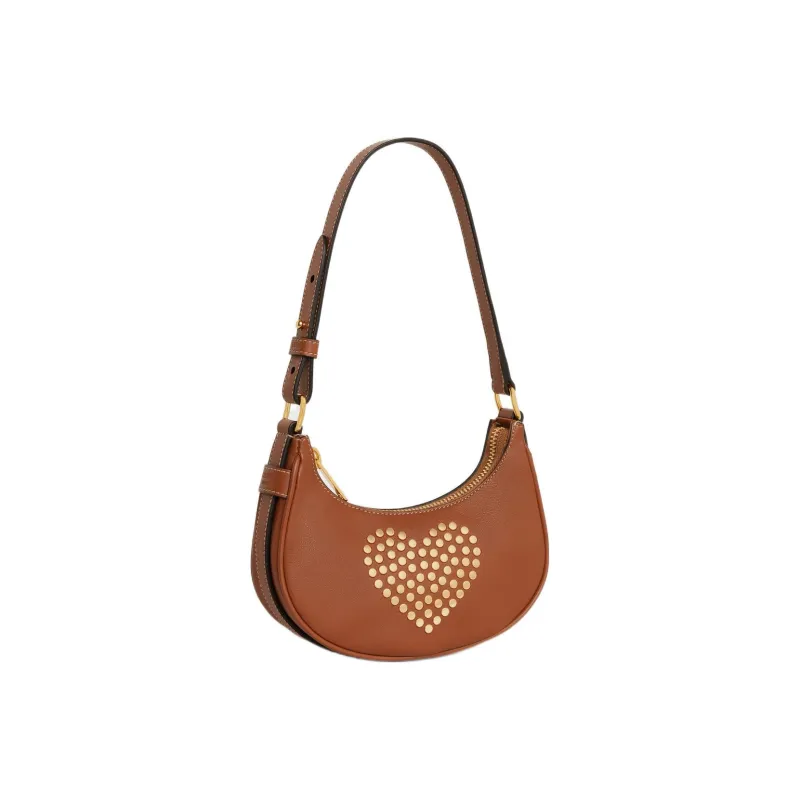 CELINE Smooth Calf Leather Handbags Shoulder Bags Women's Brown-1