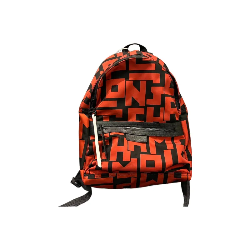 LONGCHAMP Le Pliage Fabric Cow Leather Patchwork Backpack Small Size Women's Orange-0