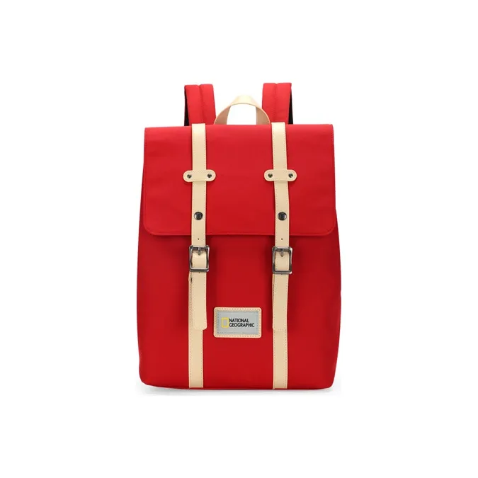 NATIONAL GEOGRAPHIC Fabric Backpack Medium Size Unisex Blue/Red/Khaki/Black-6