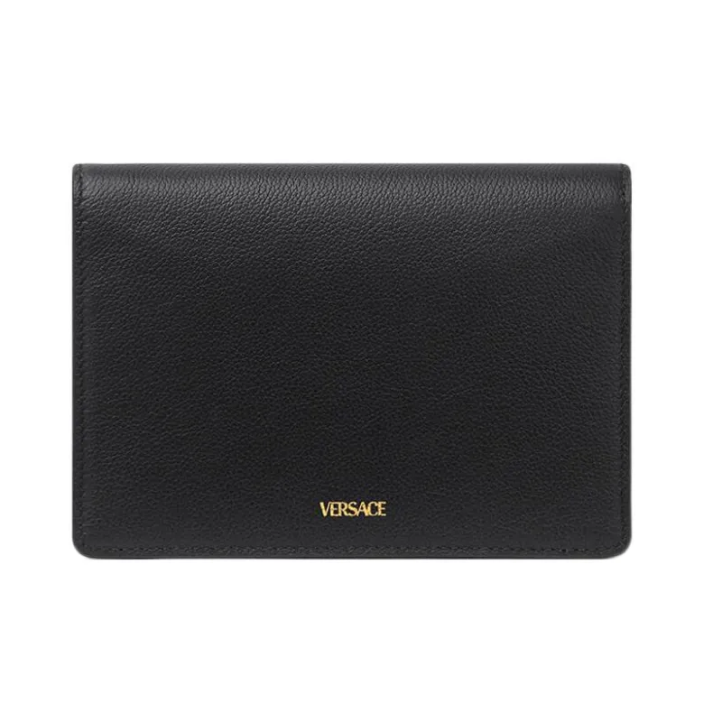 VERSACE Calfskin With Lambskin Trim Shoulder Bag Crossbody Bag Small Size Women's Black-2