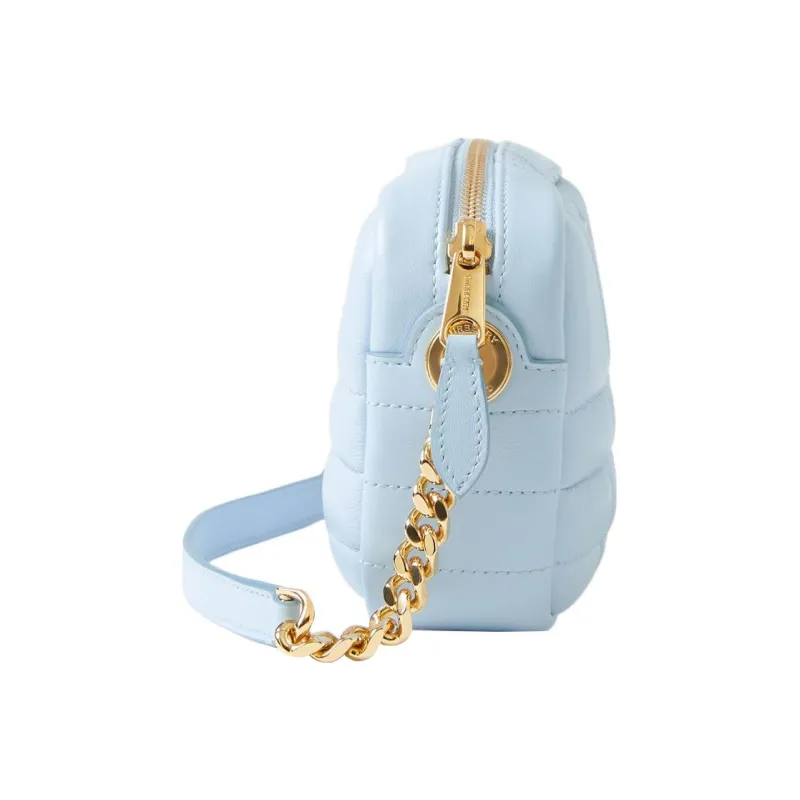 Burberry Lola Bag Quilted Leather Camera Bag, Shoulder Bag, Crossbody Bag Mini Women's Light Blue-2