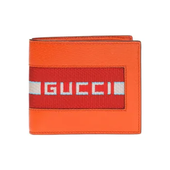 GUCCI Leather Wallet Men's Orange