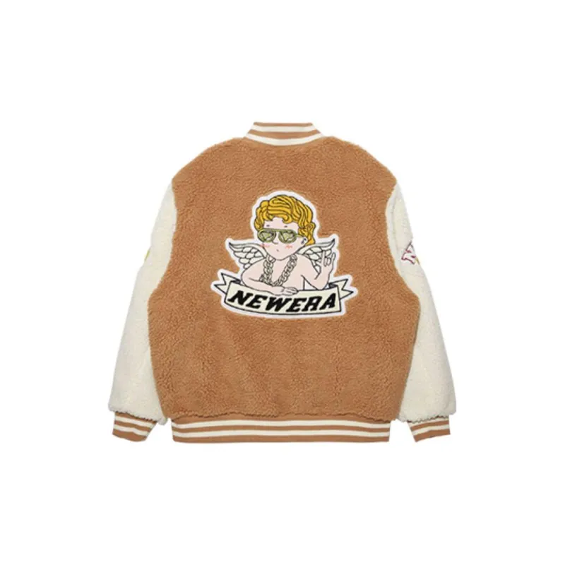 New Era Velvet feel Coat Unisex Brown-1