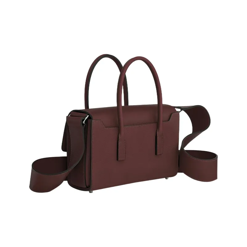 HERMES New Drag 22 Evercolor Leather Crossbody Bag, Handbag Women's 0G Rouge Sellier Saddle Red-2
