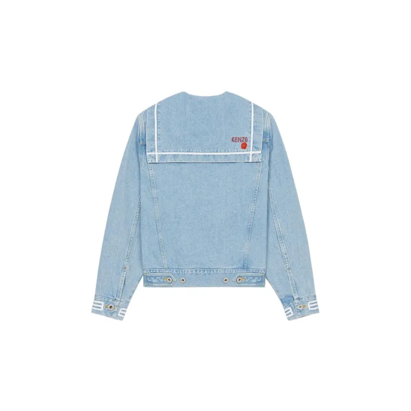 KENZO Sailor Logo embroidered Denim Jacket-1