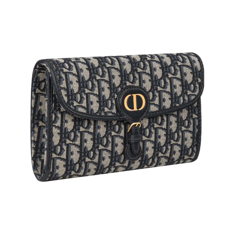 DIOR Bobby Fabric Card Holders Clutches Shoulder Bag Crossbody Bag Regular Women's Blue-1