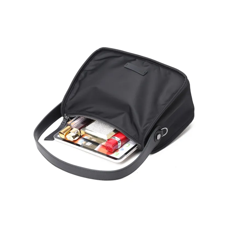 RUIGOR Fabric Shoulder Bag, Crossbody Bag, Messenger Bag, Handbag Large Size Women's Black-7