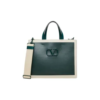 Valentino Vlogo Canvas Shoulder Bag, Crossbody Bag, Handbag Medium Size Men's Green