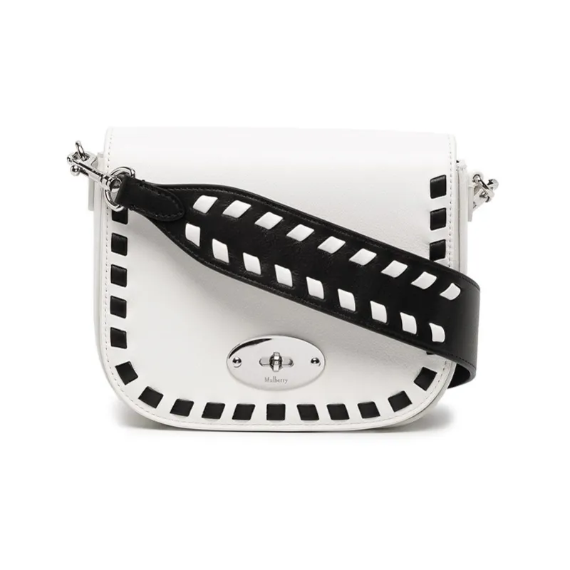 Mulberry Darley Leather Shoulder Bag Crossbody Bag Small Size Women's White-0