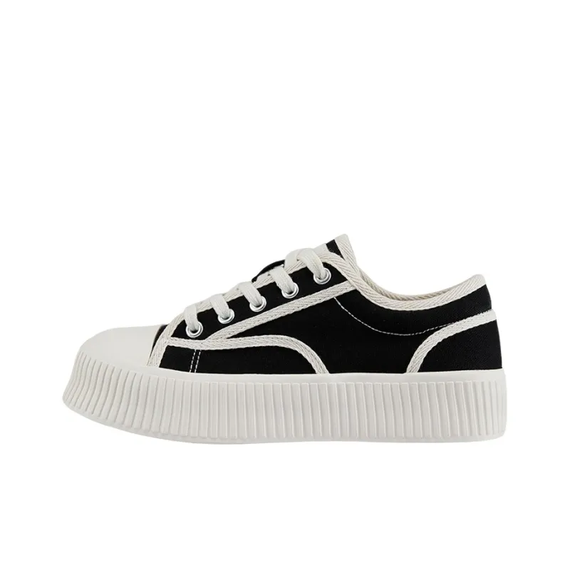 DAPHNE Low Top Stylish Skateboarding Shoes Women's Black-0