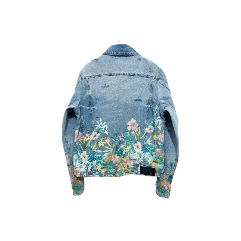 AMIRI Denim Jackets Men Light Blue-1