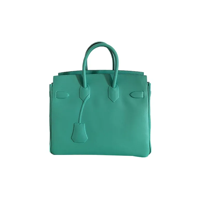 HERMES Birkin Swift Leather Shadow Birkin Bag Handbag Women's 6W Menthe Mint Green-5