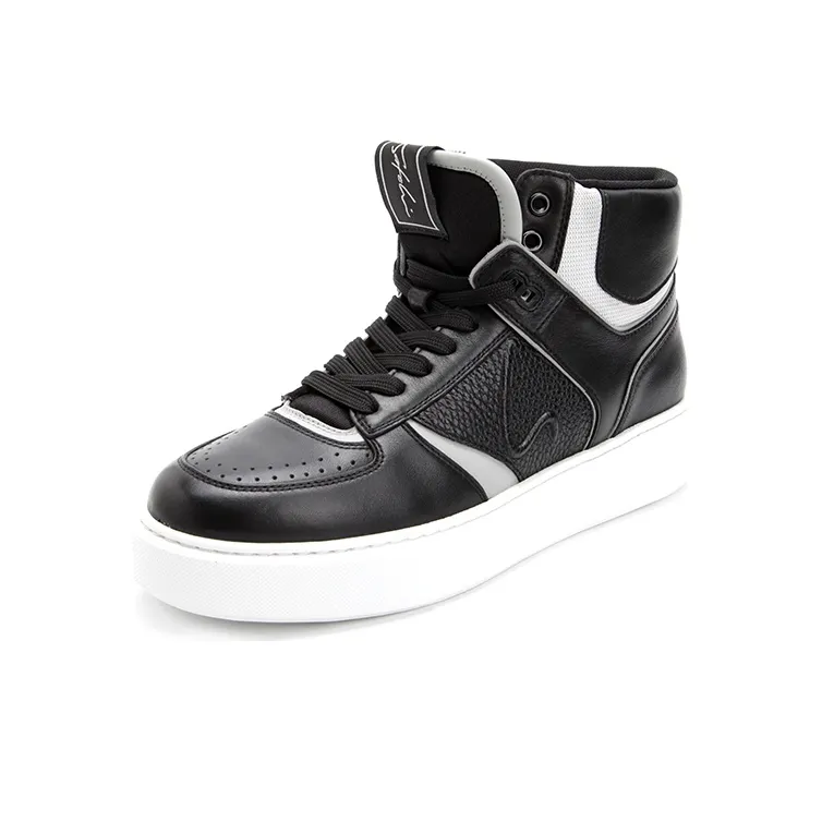 Satchi Skateboard Shoes Men High Top Black-1