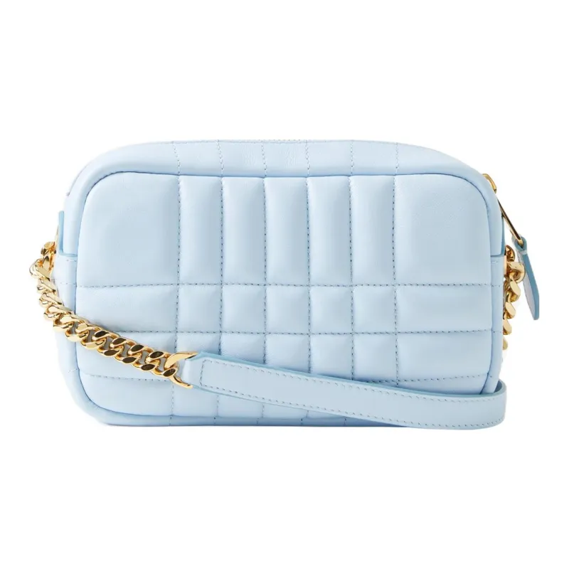 Burberry Lola Bag Quilted Leather Camera Bag, Shoulder Bag, Crossbody Bag Mini Women's Light Blue-1