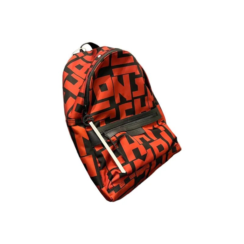 LONGCHAMP Le Pliage Fabric Cow Leather Patchwork Backpack Small Size Women's Orange-1