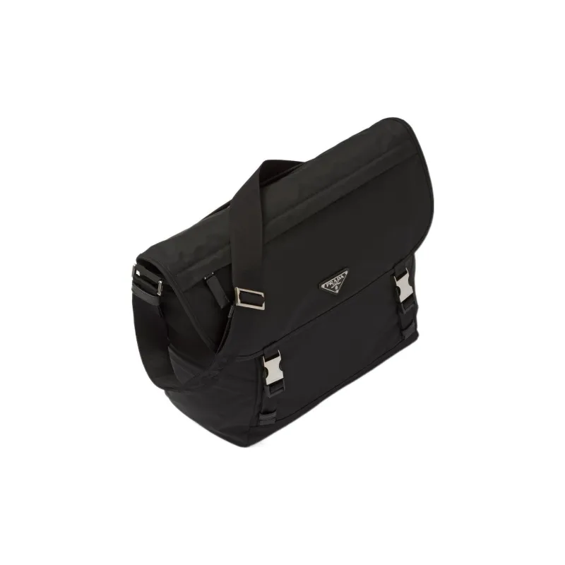 PRADA Fabric Messenger Bag Crossbody Bag Shoulder Bag Men's Black-1