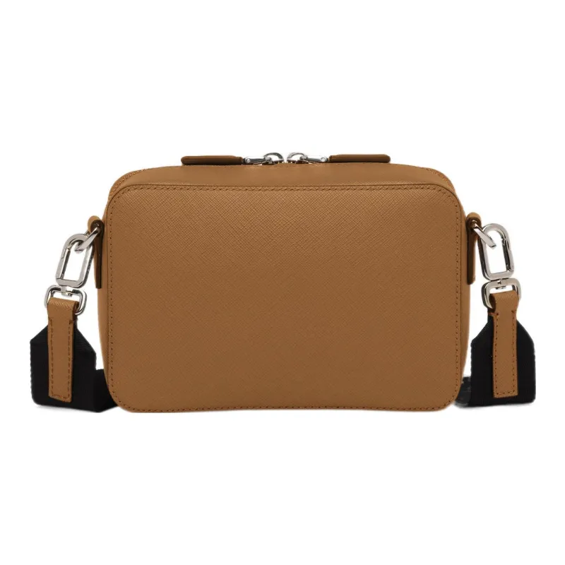 PRADA Brique Leather Shoulder Bag Crossbody Bag Men's Cinnamon Brown-2