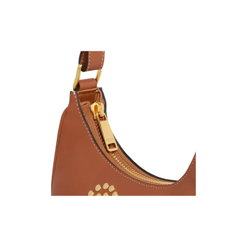 CELINE Smooth Calf Leather Handbags Shoulder Bags Women's Brown-3