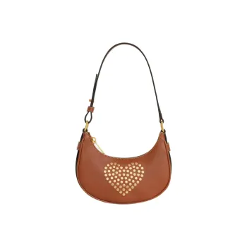 CELINE Smooth Calf Leather Handbags Shoulder Bags Women's Brown