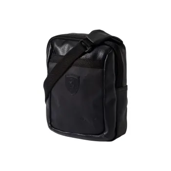 PUMA × Ferrari, Collaboration Artificial Leather Crossbody Bag, Shoulder Bag Regular Unisex Black