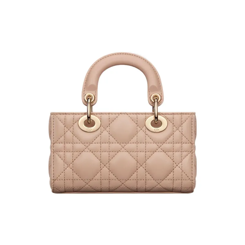 DIOR Lady D-JOY Sheepskin Daisie Bag Shoulder Bag Crossbody Bag Handbag Extra Mini Women's Sand Pink-2