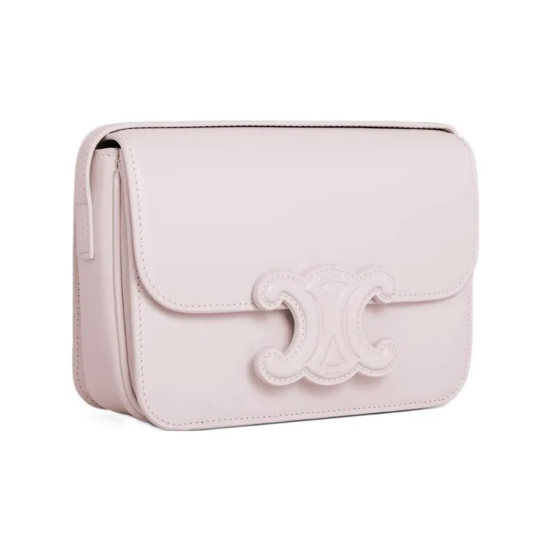CELINE Triomphe Arc De Triomphe Cow Leather Shoulder Bag, Crossbody Bag Women's Light Pink-1