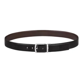 LONGCHAMP Fashion Casual Pin Buckle Belt Men's Black Width 3.5cm