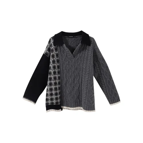 YUMOMO STAR Sweaters Women's Black Gray