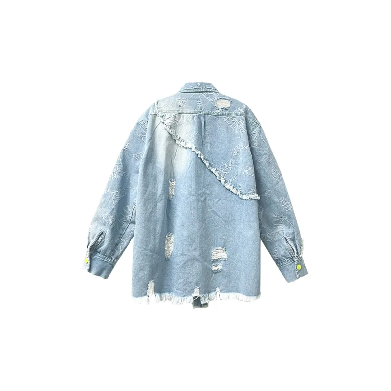 CHAU·RISING Denim Jackets Women's Light Blue-1