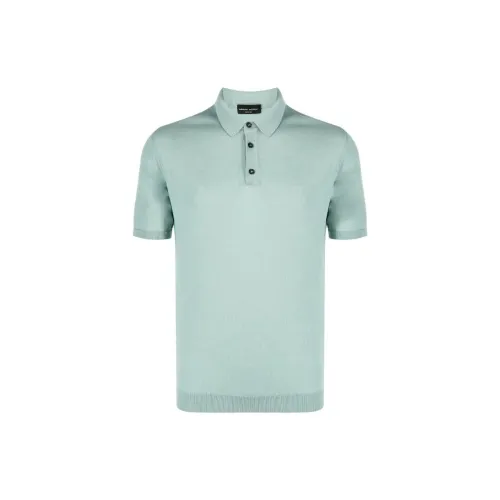 ROBERTO COLLINA Polo Shirts Men Aqua Green