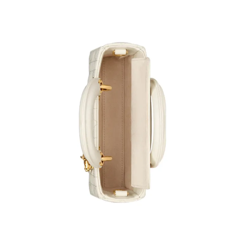 DIOR Lady D Joy Lambskin Lady Dior Bag, Shoulder Bag, Crossbody Bag, Handbag Extra Mini Women's Milk White-4