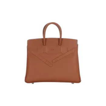 HERMES Birkin Swift Leather Shadow Birkin Bag Handbag Women's 37 Gold Gold Brown