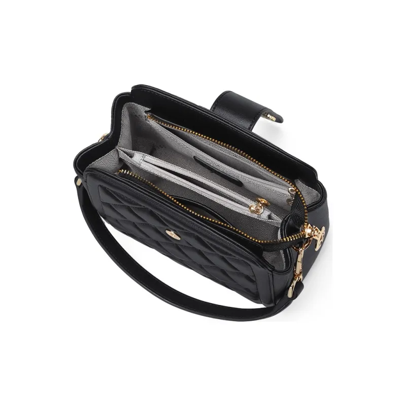 GOLF Synthetic Leather, Cow Split Leather Bucket Bag, Handbag, Shoulder Bag, Crossbody Bag Trumpets Women's Black-2