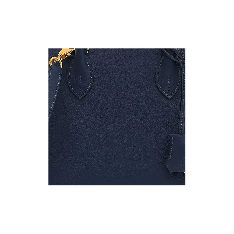 HERMES Bolide Evercolor Calfskin Bowling Bag Crossbody Handbag Women's 2Z Bleu Nuit Midnight Blue-4