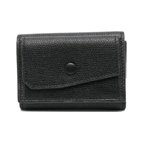 Valextra Millepunte Calfskin Coin Purse Small Size Men's Black