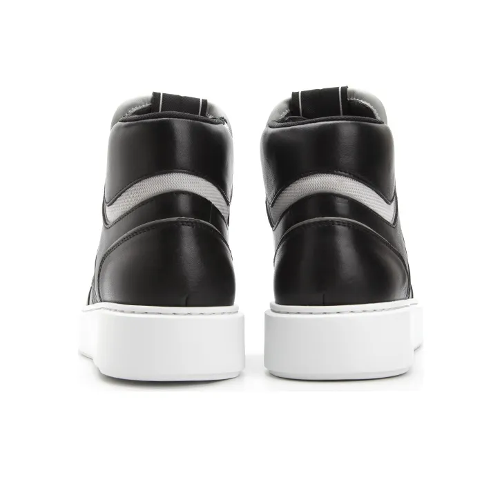 Satchi Skateboard Shoes Men High Top Black-4