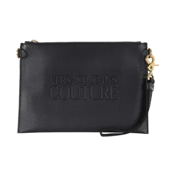 VERSACE JEANS COUTURE Polyurethane Clutch Regular Men's Black