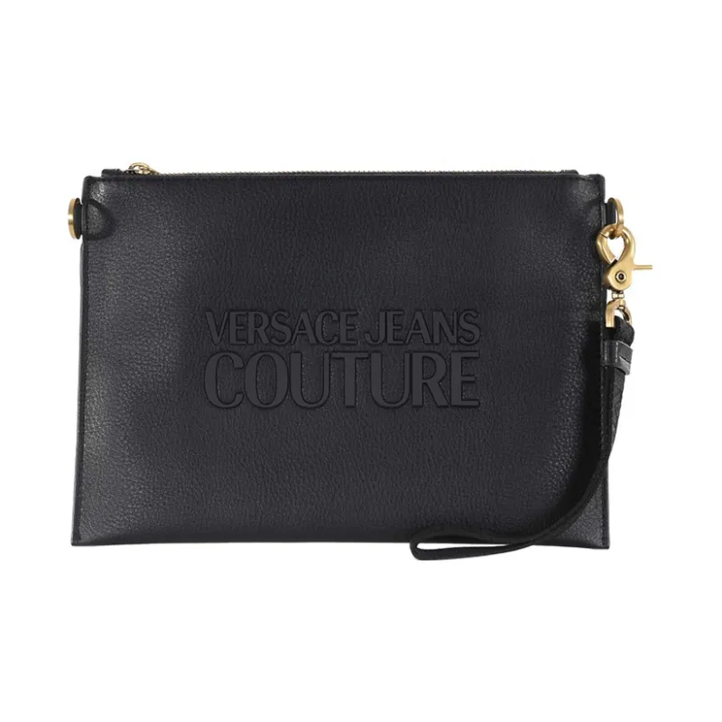 VERSACE JEANS COUTURE Polyurethane Clutch Regular Men's Black-0