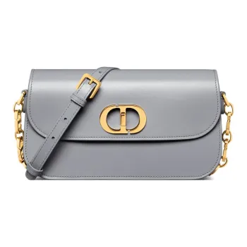 DIOR 30 Montaigne Smooth Cow Leather Shoulder Bag, Crossbody Bag Women's Dreamy Gray