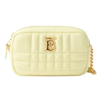 Burberry Lola Lola Bag Quilting Leather Camera Bag Shoulder Bag Crossbody Bag Mini Women's Cool Lemon