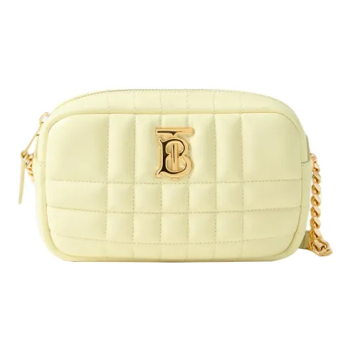 Burberry Lola Lola Bag Quilting Leather Camera Bag Shoulder Bag Crossbody Bag Mini Women's Cool Lemon
