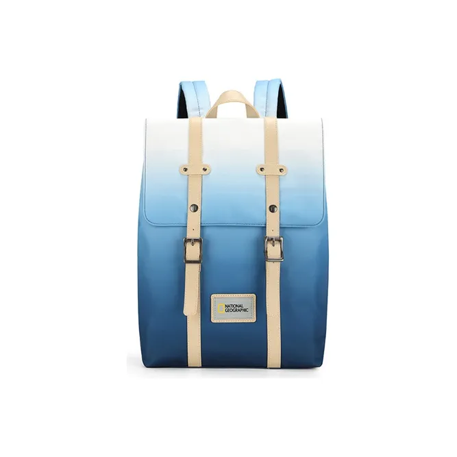 NATIONAL GEOGRAPHIC Fabric Backpack Medium Size Unisex Blue/Red/Khaki/Black-0