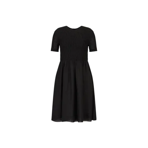 EMPORIO ARMANI Short-Sleeved Dresses Women's Black